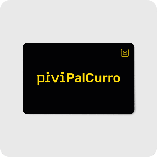 Tarjeta de visita NFC Pivi PalCurro para compartir tus datos de contacto y redes sociales